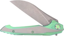 Sitivien ST998 M390 Steel Blade Green Ano Titanium Flipper Folder-NIB!!