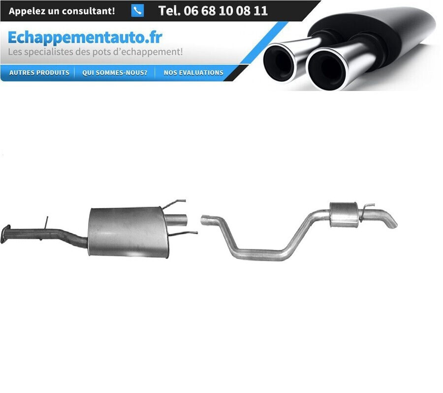 Silencieux intermediaire et arriere Ssangyong Rodius 2.7 Xdi
