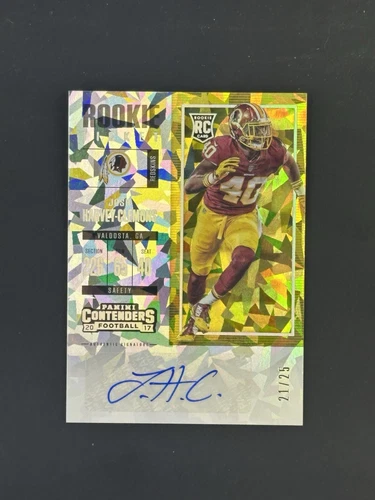 2017 Panini Contenders Cracked Ice Ticket Rookie Auto Josh Harvey-Clemons #/25