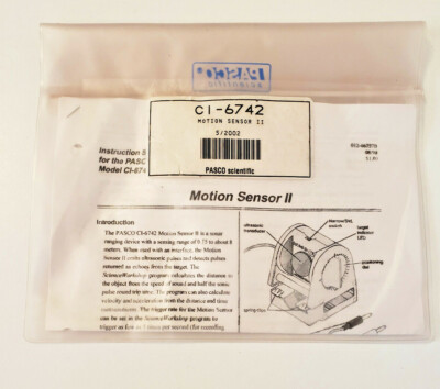Instructions for Pasco Scientific CI-6742 Motion Sensor II