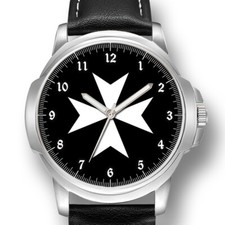 KNIGHTS OF MALTA MALTESE CROSS MASONIC MENS WRIST WATCH BIRTHDAY BEST GIFT