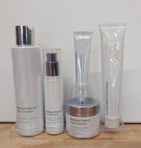 Cindy Crawford Meaningful Beauty Anti-aging 5 Piece Skincare Set Free Shipping  - Picture 1 of 8