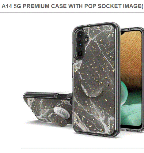 Rose Black White Shockproof Pop Stand Cover Clear Phone Case For Galaxy a14 5G - Picture 5 of 6