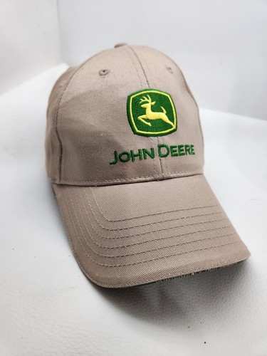 John Deere Event Team Tan Baseball/ Trucker Hat, Embroidered, Adjustable