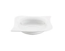 CreaTable Opera Suppenteller 22 cm Teller tief Pastateller eckig Porzellan