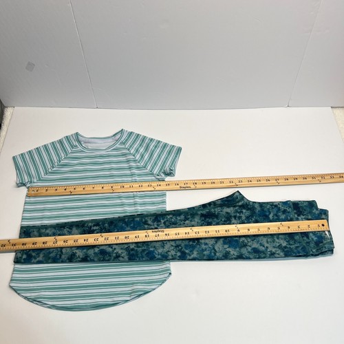 Athleta Girl Kid's Two Piece Set Shirt Leggings Teal, Sz M (8-10) - Picture 7 of 7