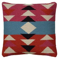 Pink/red Southwestern Stripe Throw Pillow 18x18 - Rizzy Home&174; on sale Pink/red Southwestern Stripe Throw Pillow 18x18 - Rizzy Home&174; on sale