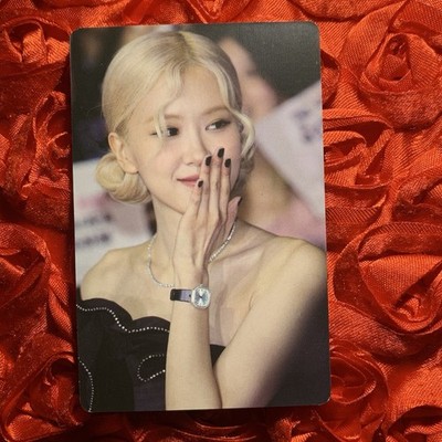 Rose BLACKPINK 8 OUR AREA  K-POP Idol Hot Girl Photo Card Nails Black