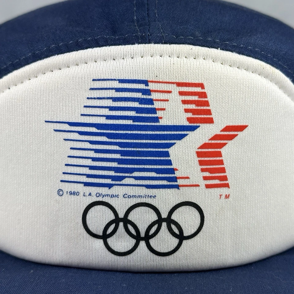 Gorra vintage de los Juegos Olímpicos de 1980 Comité Olímpico 5 paneles Snapback Cap, Adidas Foto 2 de 4
