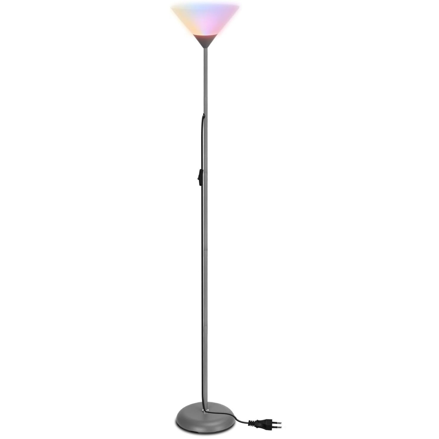 Lampada da Terra Aigostar E27 Moderna Grigia Bianca