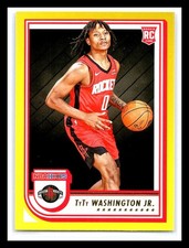 2022-23 Panini NBA Hoops Tyty Washington Jr. Rookie #258 Yellow Rockets