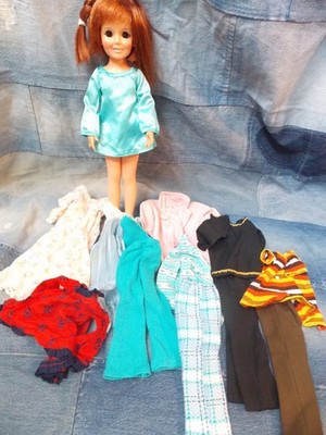 Ideal Crissy Doll 1969 Growing Hair Redhead Works + Clothing