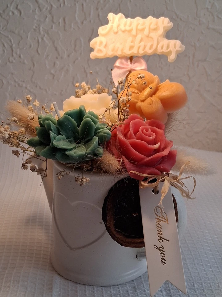 Taza Tetera- Producto Decorativo / Regalo Floral Artesanal Rústico Foto 3 de 3