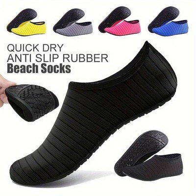 Unisex Wasserschuhe schnelltrocknend Aqua Socken rutschfest Strand Schwimmen Barfuß UK