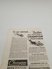 WINTER SNOW SLED CHAMPION SPEED DEMON TOY PRINT AD