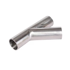 19-51mm 304 Stainless Steel Tee Y Shape Pipe Y-Piece Exhaust Tube Polished Tool