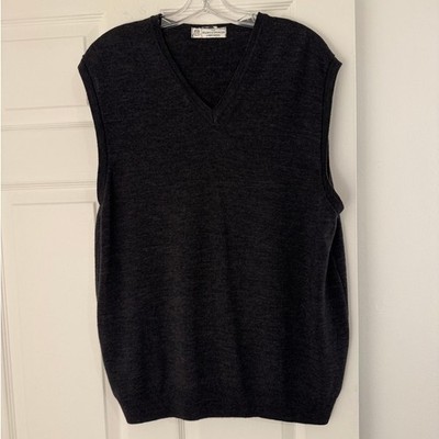 St Michael by Marks & Spencer Pure New Wool Lambswool Grey Sweater Size L Mens