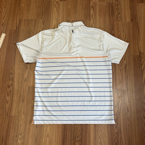 Mizzen + Main Performance Polo Men's XL Short Sleeve Striped Pullover Golf - Picture 4 of 9
