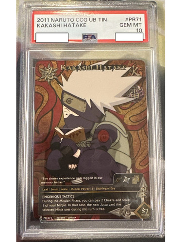 2011 Kakashi Hatake Naruto Bandai CCG Ultimate Battle Tins PSA 10