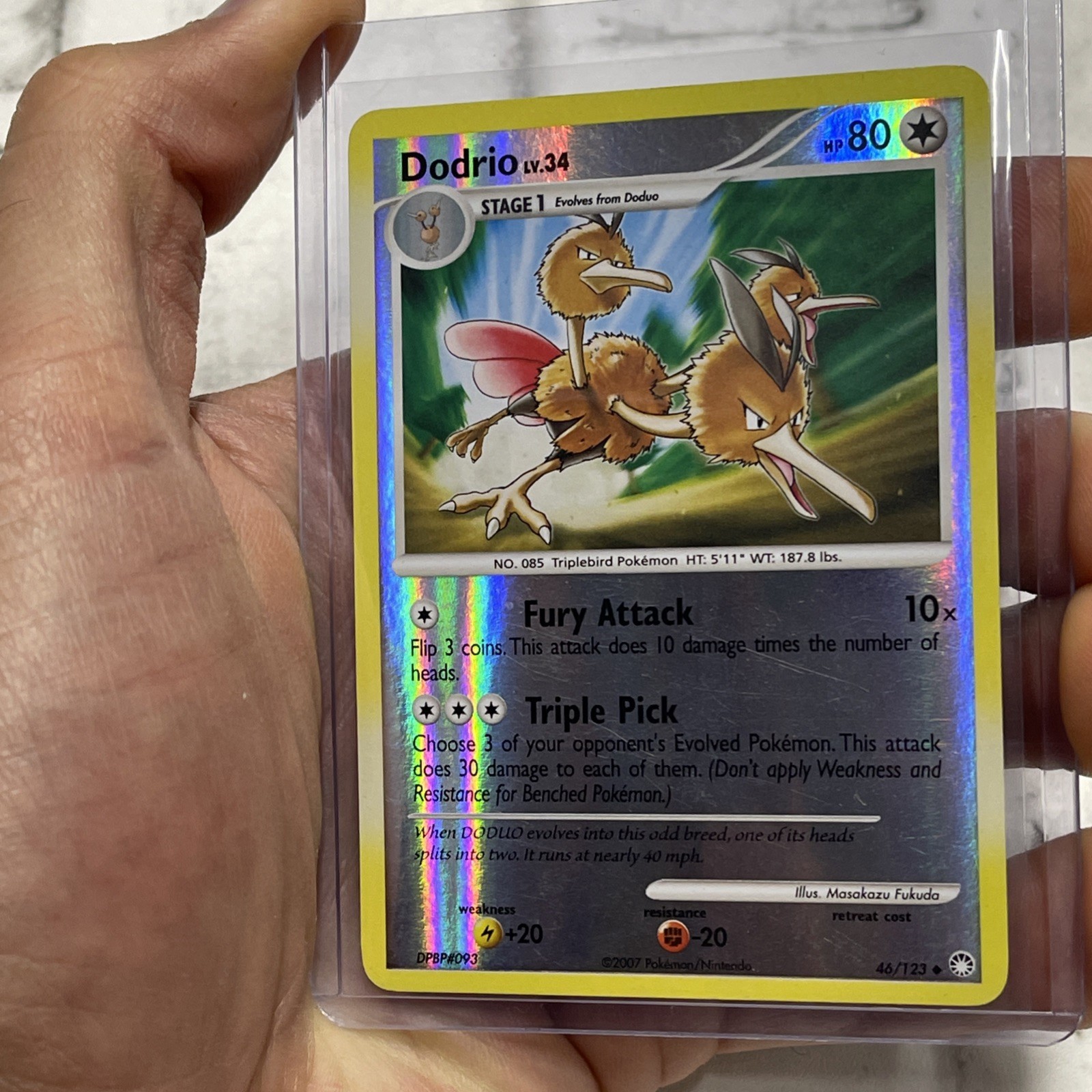 Pokémon Dodrio 46/123 Mysterious Treasures Reverse Holo Pokemon LP Nintendo Card