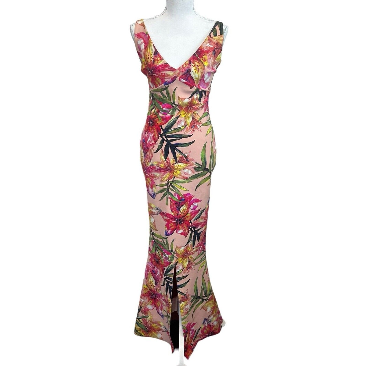 Chiara Boni La Petite Robe Floral Gown V-Neck Trumpet Maxi Dress Blush Size 42 | eBay Chiara Boni La Petite Robe Floral Gown V-Neck Trumpet Maxi Dress Blush Size 42 | eBay