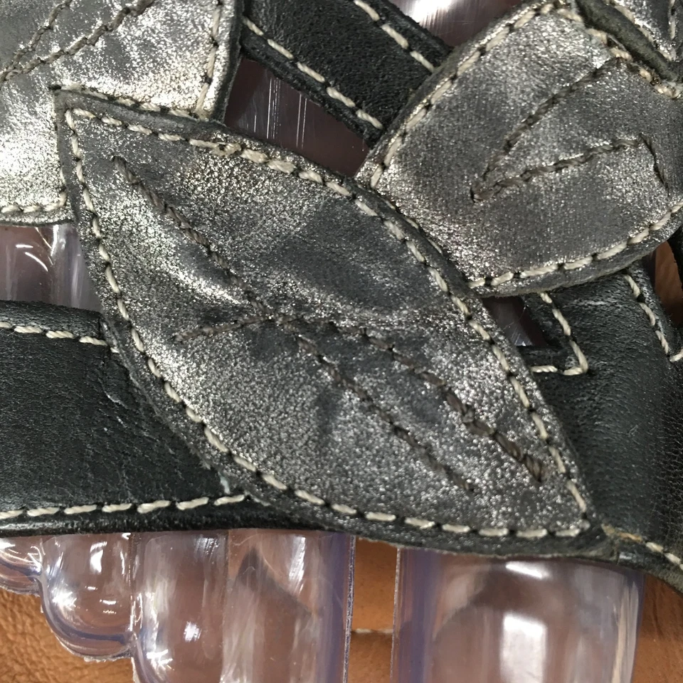 Kalso Earth Sandals Womens 9.5B Enthuse Casual Slip On Slides Black Leather - Image 4 of 4