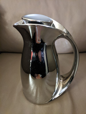 VAKUUMFLASCHE KANNE FÜR TISCHPLATTE VON WOVO IN VERCHROMTEM KUNSTSTOFF STILVOLL MODERN DESIGN