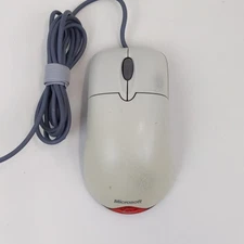 Microsoft Wheel Mouse Optical USB Compatible Wired Gray Vintage Tested