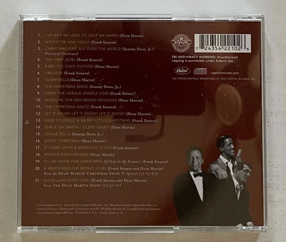 Frank Sinatra Dean Martin Sammy Davis Jr. Christmas with The Rat Pack CD Capitol Foto 3 de 4