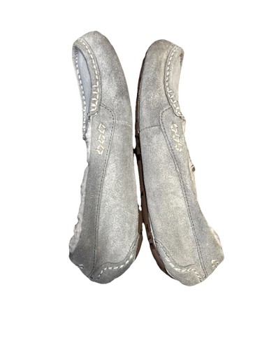UGG ANSLEY Women’s Suede Moccasin Slippers 1106878 Light-Gray Size 6 - Picture 7 of 8