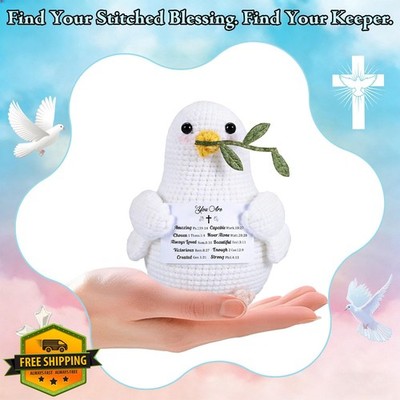 First Communion Dove Crochet Gift for Girls Boys Catholic Faith Baptism