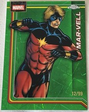 2026 Topps Chrome Marvel Mar-Vell #135 Hulk Green Lazer Refractor 12/99