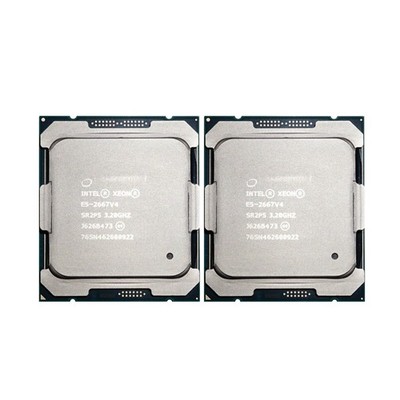 2x Intel Xeon E5-2667 V4 Matched Pair (SR2P5) - 3,20Ghz Octa (8) Core LGA2011...