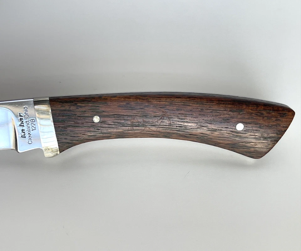 KA-BAR 1228 Cuchillo Hoja Fija de Caza de Aves y Truchas Funda de Cuero Hong Kong Foto 4 de 4