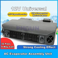 US Stock 12V 80W Car Underdash A/C Evaporator Compressor Air Conditioner 3 Speed