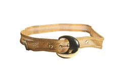 Women's Belt XS Gold VTG Mesh Dress Casual Metal Retro Classic 80's Ladies