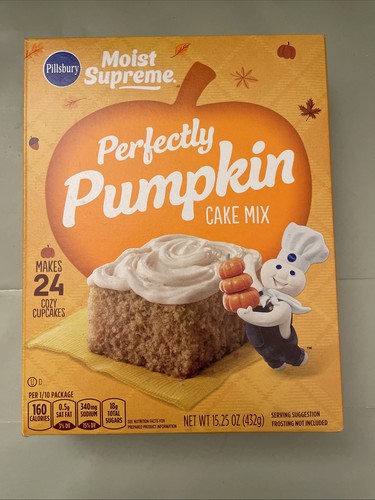 PILLSBURY PERFECTLY PUMPKIN SPICE PREMIUM CAKE MIX 15.25 Oz - Afbeelding 1 van 2