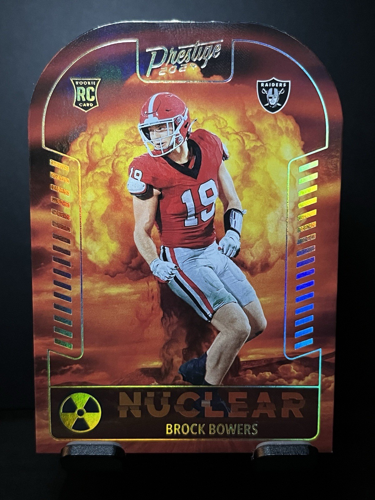 Brock Bowers 2024 Prestige #N-BBS Nuclear SSP (RC) - Las Vegas Raiders