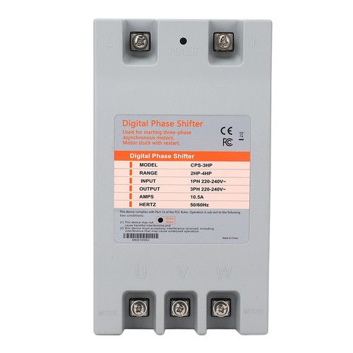 2 To 4 Horsepower Single Phase To 3 Phase Converter Digital Phase Shifter Spare - Picture 5 of 12