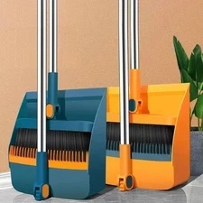 Broom Folding Dustpan Set Combination Household Broom Wiper Blade Hair Sweeping