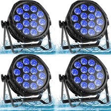 14LED Par Lights Outdoor RGBW 4in1 Stage Light 4 Packs