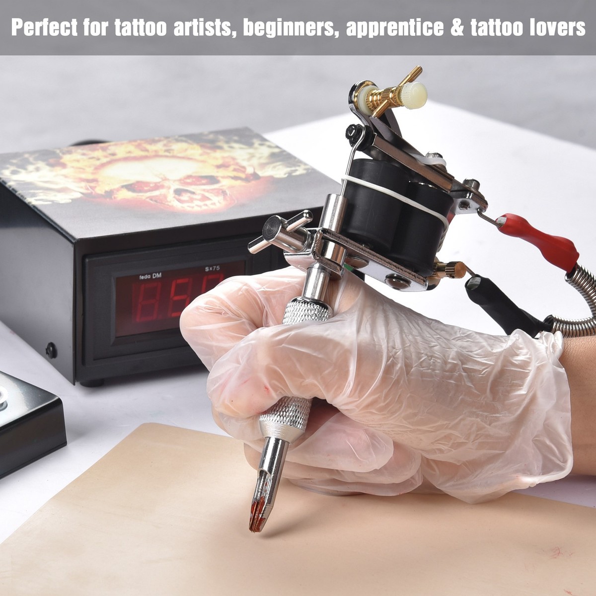 Complete Tattoo Kit 8 Machine Gun 40 Color Ink Power Supply Grip