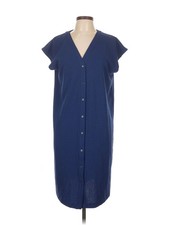 H By Halston Women Blue Casual Dress L