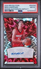 2024 PANINI REVOLUTION ROOKIE AUTOGRAPH IMPACT 87/100 REED SHEPPARD AUTO PSA 8