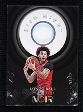 2021-22 Panini Noir Dish Night Memorabilia 43/75 Lonzo Ball #DNM-LZB 00d2