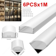 1M LED Profiles Aluminium Channel With Diffuser For LED Strip Light V/U-Shape