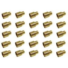 Bag of (25) 1/2" x 1/2" PEXworx Brass Pex Crimp Male Sweat Adapter