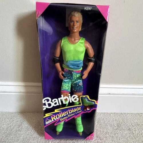 Vintage Mattel Rollerblade Ken Doll 12 in Blonde Blue Eyes 2215 1991 NRFB