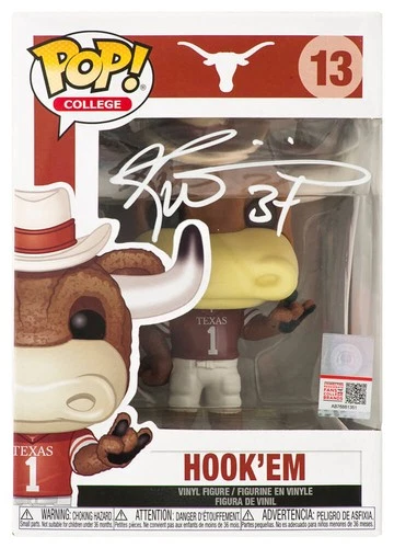 Ricky Williams Signed Texas Longhorns Hook Em Funko Pop Doll #13 -(SCHWARTZ COA)