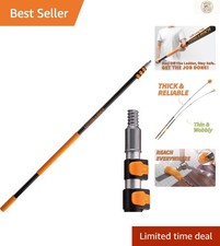 Multi-Purpose Telescopic Pole 4-12 ft - Universal Attachment for Easy Cleaning